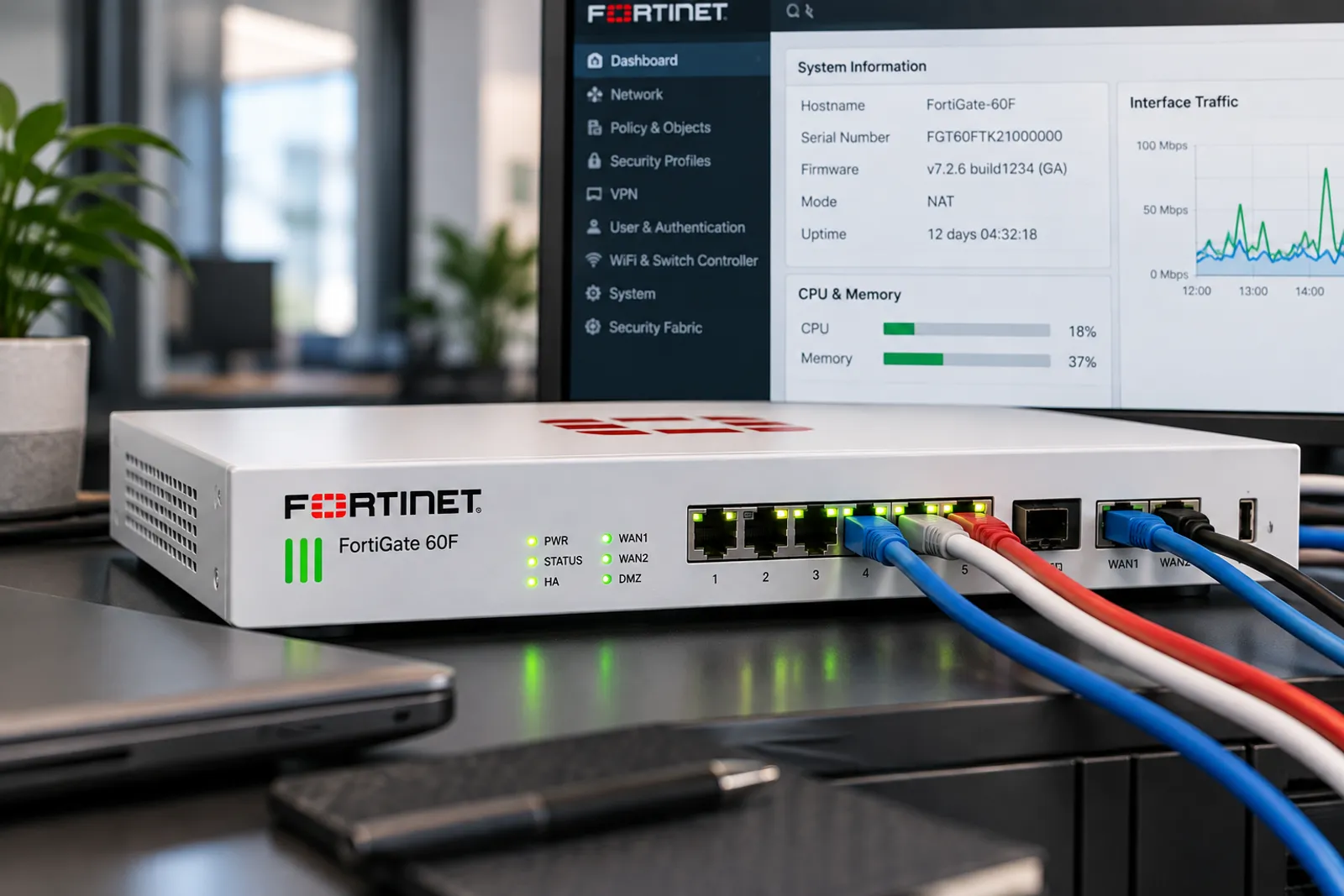 FortiGate firewalls that protect your whole network